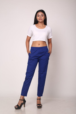 Kapokfashion Regular Fit Women Blue Trousers