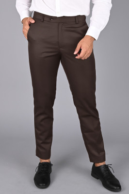 MANCREW Regular Fit Men Brown Trousers