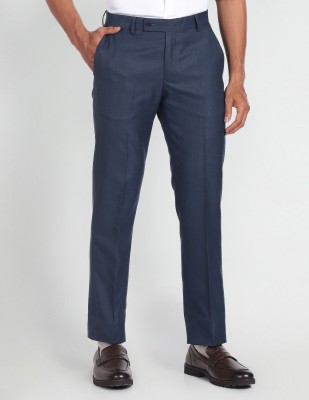 ARROW Regular Fit Men Blue Trousers