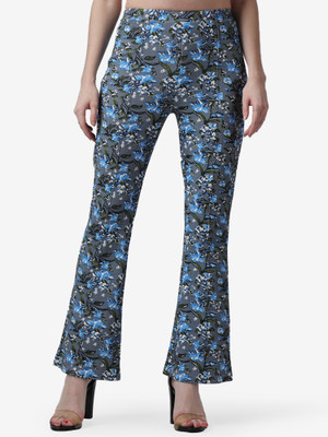 POPWINGS Flared Women Multicolor Trousers