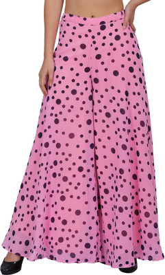 FIRST ARRIVAL Flared Women Pink Trousers