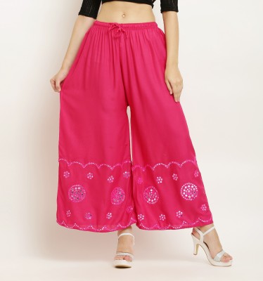 MENSIMPRESSION Flared Women Pink Trousers