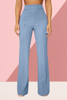 AKOTTY Regular Fit Women Light Blue Trousers