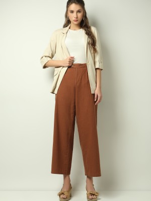 VERO MODA Relaxed Women Brown Trousers