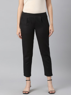 Adhisa Regular Fit Women Black Trousers