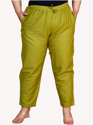 AAVONI Regular Fit Women Green Trousers