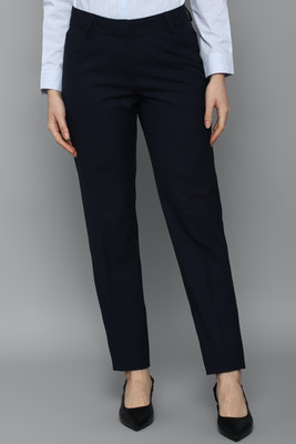 Allen Solly Regular Fit Women Dark Blue Trousers