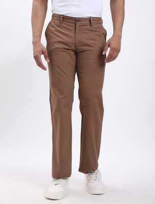 INDIAN TERRAIN Regular Fit Men Brown Trousers