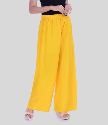 PinkCity Style Regular Fit Women Yellow Trousers