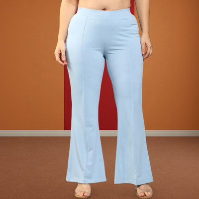 nitafashion Loose Fit Women Light Blue Trousers