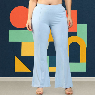 HouseOfCommon Loose Fit Women Light Blue Trousers