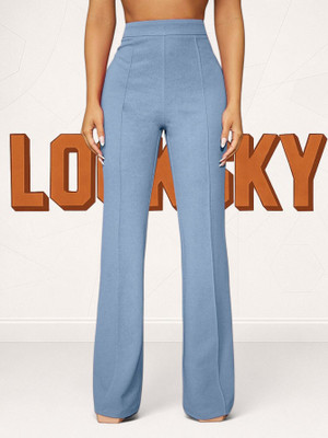 Anitafashion Comfort Fit, Regular Fit Women Light Blue Trousers