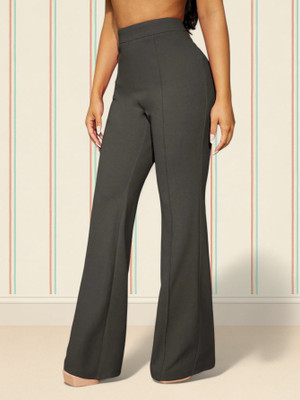 Anitafashion Loose Fit Women Grey Trousers