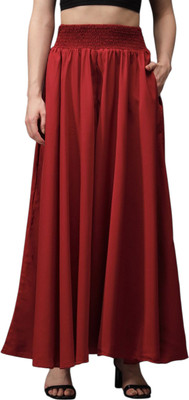 GROWMORE CREATION Flared Women Maroon Trousers