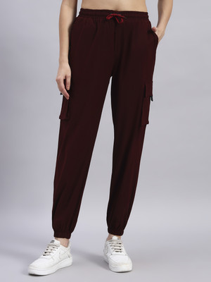 Fashion Senora Regular Fit Women Maroon Trousers