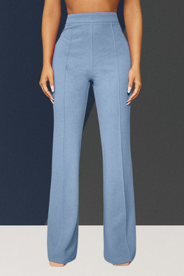 SKD TRENDZ Comfort Fit, Regular Fit Women Light Blue Trousers