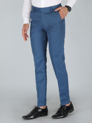 SILVERIO Regular Fit Men Blue Trousers