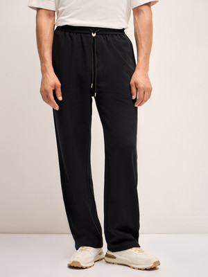 THE BEAR HOUSE Straight Fit Men Black Trousers