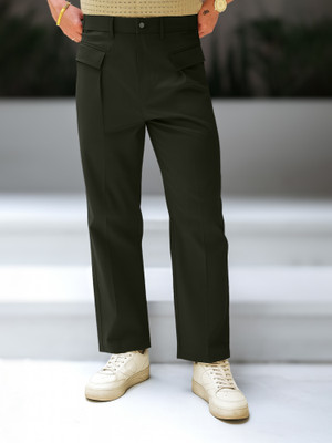 MANIAC Regular Fit Men Green Trousers