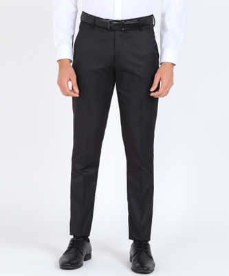 METRONAUT PLUS Slim Fit Men Black Trousers