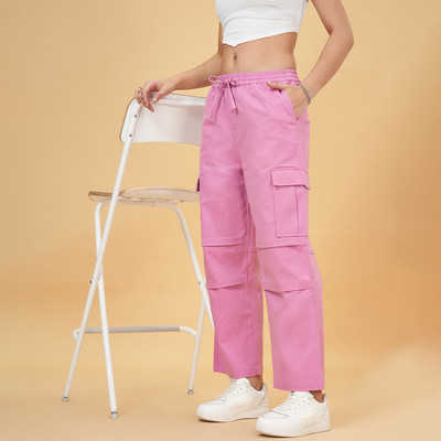 YU by Pantaloons Regular Fit Women Pink Trousers