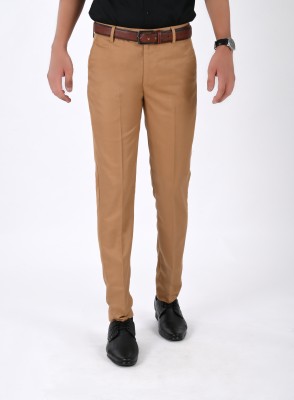 The DS Slim Fit Men Khaki Trousers