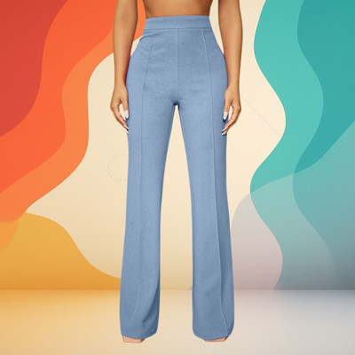 nitafashion Loose Fit Women Light Blue Trousers