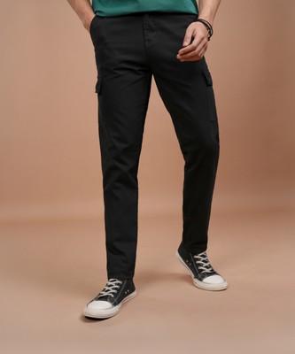 HIGHLANDER Regular Fit Men Black Trousers