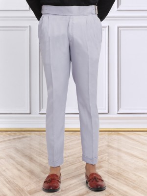 Klotthe Slim Fit Men Grey Trousers