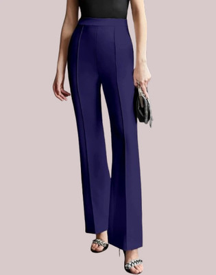 HouseOfCommon Regular Fit Women Light Blue Trousers