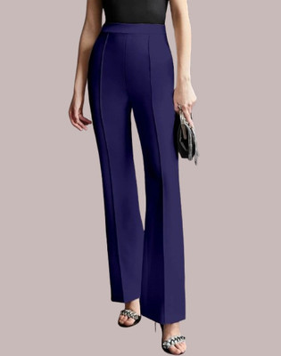 HouseOfCommon Regular Fit Women Light Blue Trousers
