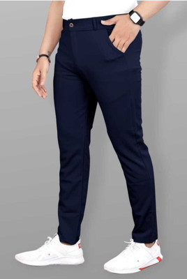 ynam Relaxed Men Blue Trousers