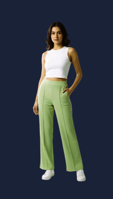LAXMISPORTS Straight Fit Women Green Trousers