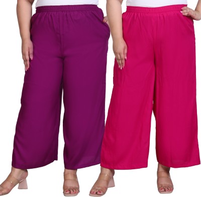 Prin Fashion House Relaxed Women Purple, Pink Trousers