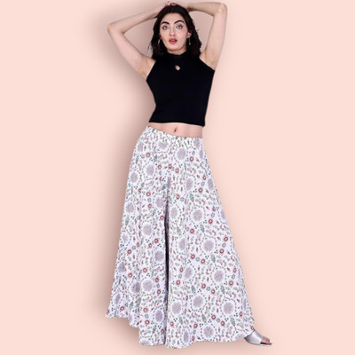 GROWMORE CREATION Flared Women White Trousers