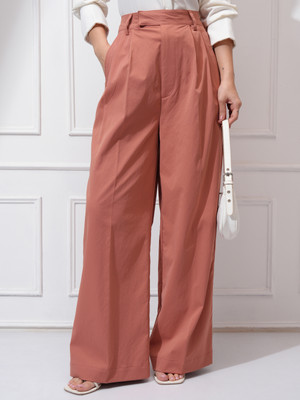 Tokyo Talkies Regular Fit Women Brown Trousers