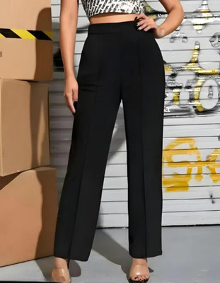 GURFLI Comfort Fit Girls Black Trousers