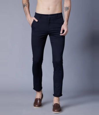 Plus91 Regular Fit Men Dark Blue Trousers