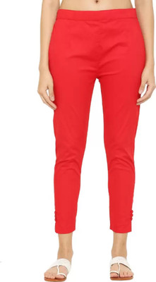 parisidh Regular Fit Women Red Trousers