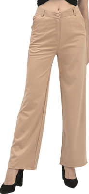 FNOCKS Regular Fit Girls Beige Trousers