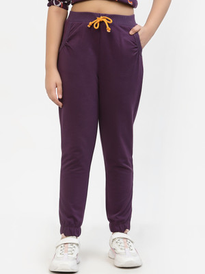Spunkies Regular Fit Girls Purple Trousers