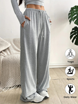 Dockstreet Loose Fit Women Grey Trousers