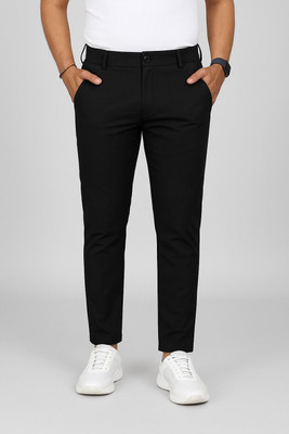 VISHAL Slim Fit Men Black Trousers