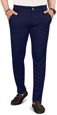 shiwami Regular Fit Men Dark Blue Trousers