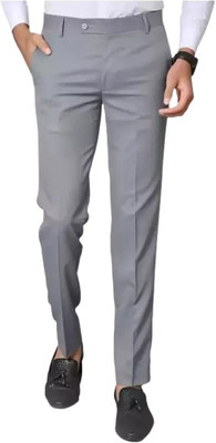 Hoomu Regular Fit Men Grey Trousers