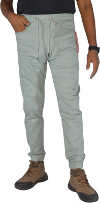 QFA Regular Fit Men Green Trousers
