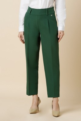 Allen Solly Regular Fit Women Green Trousers