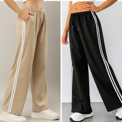 Kaaphal Regular Fit Women Black, Beige Trousers