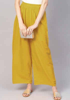 Go Gazab Regular Fit Women Yellow Trousers