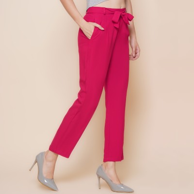 KATLINE Relaxed Women Pink Trousers